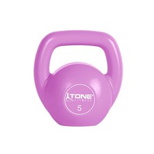 Vinyl Kettlebell, 5-Pound, Pink