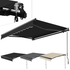 Markise Elektrische mit Handkurbel Funk Gelenkarmmarkise Längenwahl 2,5x2m/3x2m