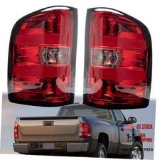 Tail Light Assembly Compatible With 2007-2013 Chevy Silverado 1500 2500hd Red