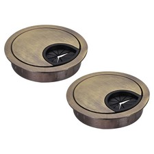 2 Pcs Desk Grommet 2.07 Inch,Zinc Alloy Desk Hole Cover,52.5mm,Bronze