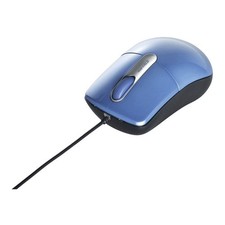BUFFALO Wired Optical Mouse Quiet/3Button/MSize Blue