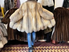 Fox Coat Golden Island Real FOX Fur Coat Size 38-42 / M-L