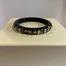LOUIS VUITTON Inclusion Bangle Bracelet Black