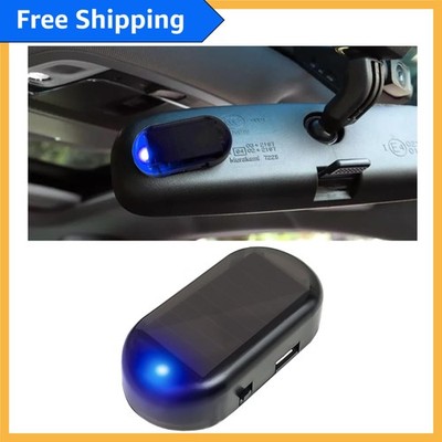 Compact Solar-Powered Car Alarm Light - Easy Installation with Strong Adhesive
