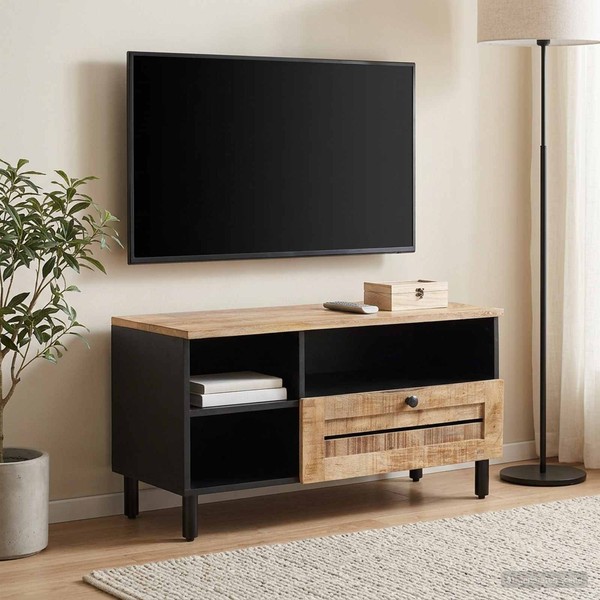 StauraumschräNke Braun 80 X 33,5 X 46 Cm Massivholz Mango Aufbewahrungsschrank M-image