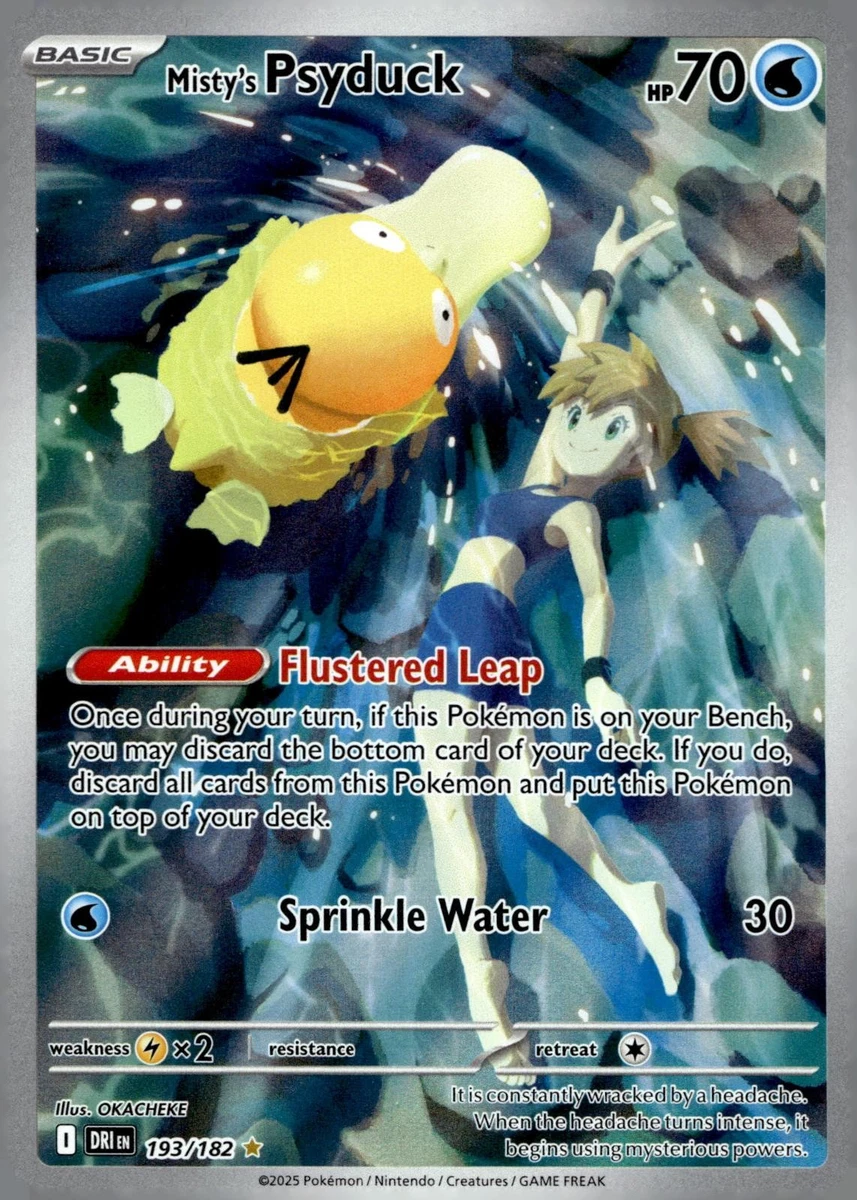 pokemon psyduck card value Own Autographed Vintage 1st Gen Limited Supply  Jason Paige Shop Illustration Rare Retreat cost Misty's Psyduck Pokmon TCG Cards