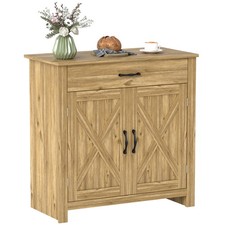 32" Modern Farm Style Sideboard Storage Buffet Server Cabinet Organizer