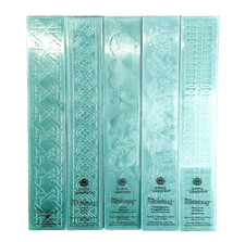 5 ANNA GRIFFIN EMBOSSING FOLDER BORDERS Cuttlebug Flower Acanthus Thistle EF52