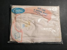 NEW Carters Vintage Cotton Baby Blanket Or Bath Towel Pink 36"x 36" Baby Girl