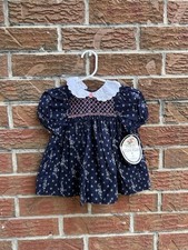Vintage Polly Flinders Smocked Floral Dress Baby Girl 18 Months NWT