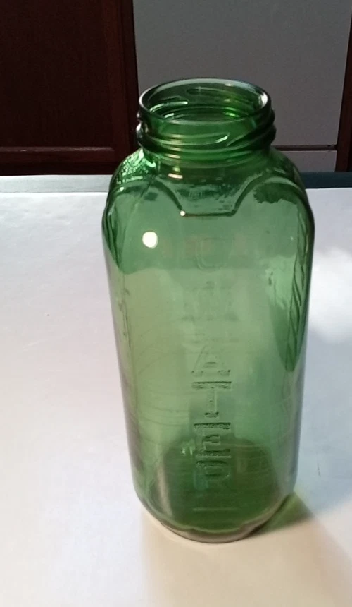 陶器製グリーンパープル瓶 Green Water Juice Bottle Indiana OTHER Collectible Modern Bottles