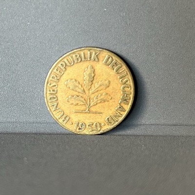 1950 G Germany 10 Pfennig Coin Bundesrepublik Deutschland