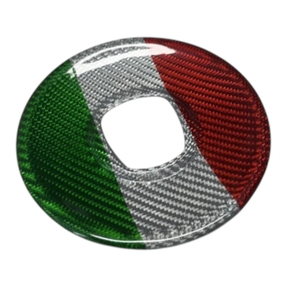 For Abarth 500 Steering Wheel FULL Centre Cover Tri Colour Carbon Fibre 595 695 - Image 4 of 4