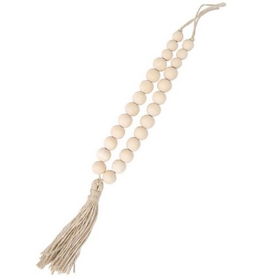  1pc Handstricken Vorhang Krawatte Seil Holzperle Vorhang Quaste Vorhang
