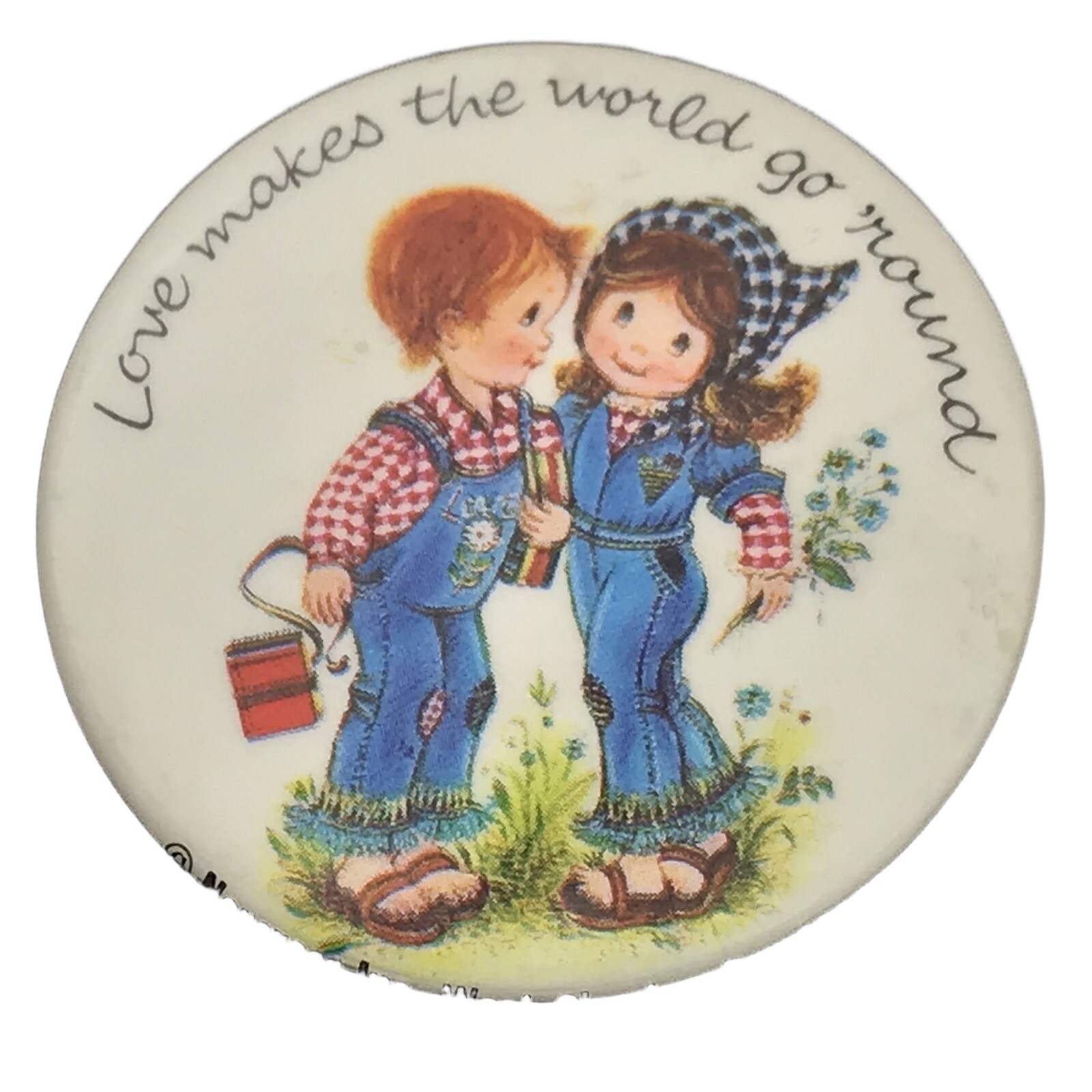 Love Makes The World Go Round Vintage Pin Button Pinback | eBay
