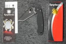 Spyderco Paramilitary 2 Tanto: Black DLC S30V BLADE, Black G10 Handle, C81GPTBK2