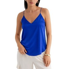 Express Women's Pastle Blue V-Neck Downtown Spaghetti Strap Camisole Size L NWT