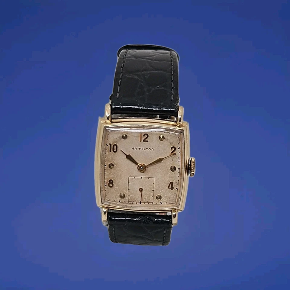 Reloj Pulsera Hamilton "Dyson" Cal 747 17 Joyas Relleno Oro 14K De Colección, Mantiene el Tiempo Foto 2 de 4