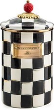 MACKENZIE CHILDS Large Enamel Canister Courtl...