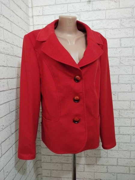 Women Gerry Weber Blazer Red Wool 40 / L / 48 #81OW