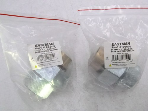 2 Pack Eastman 20505 Dielectric Union 1" FIP x 1" Solder Brass