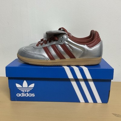 Adidas Samba LT Silver Metallic Ruby Gum (Women's) JH5707 New With Tags 5.5 US