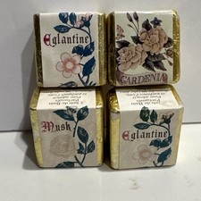 Vintage Crabtree Evelyn 4 English Bath Cubes Gardenia Eglantine Musk