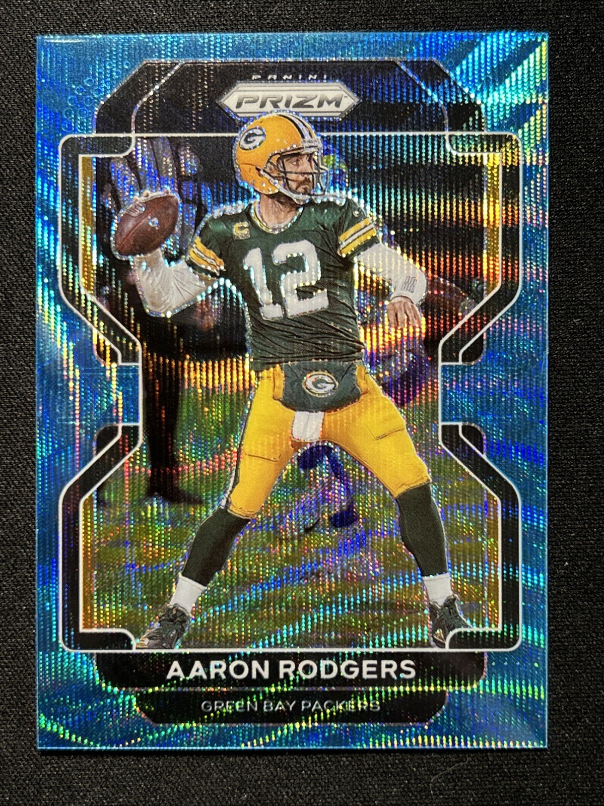 2021 Panini Prizm - Aaron Rodgers #138 Blue Wave Prizm /199