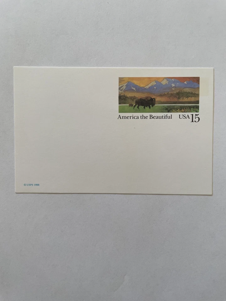 America The Beautiful Postcard ~ USA 15 cent ~ Buffalo ~ 1988 ~ Lot of 6 - Image 2 of 4