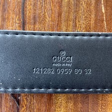 Gucci GG Belt Black Leather As Is Repair Project Made In Italy