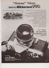 advertising Pubblicità -NIKON-NIKKORMAT FT3  1977 REFLEX FOTO  PUBBLICITA -EPOCA
