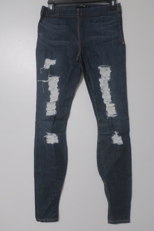 Joe’s Jeans The Legging Jeans Sz S Ankle Zip Dark Wash Pull On Distress Denim