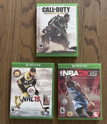 XBOX ONE game bundle lot NHL 15 NBA 2K 15 Call of Duty Advanced Warfare