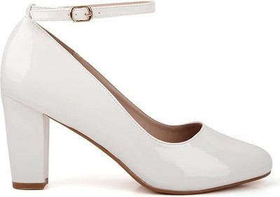 Damenschuhe Unisex Blockabsatz Knöchelriemen-Pumps Übergröße 9-12