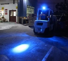 1 Lampeggiante Strobo LED 10 Luci BLU 12V 24V Carrello Elevatore Muletto IP67