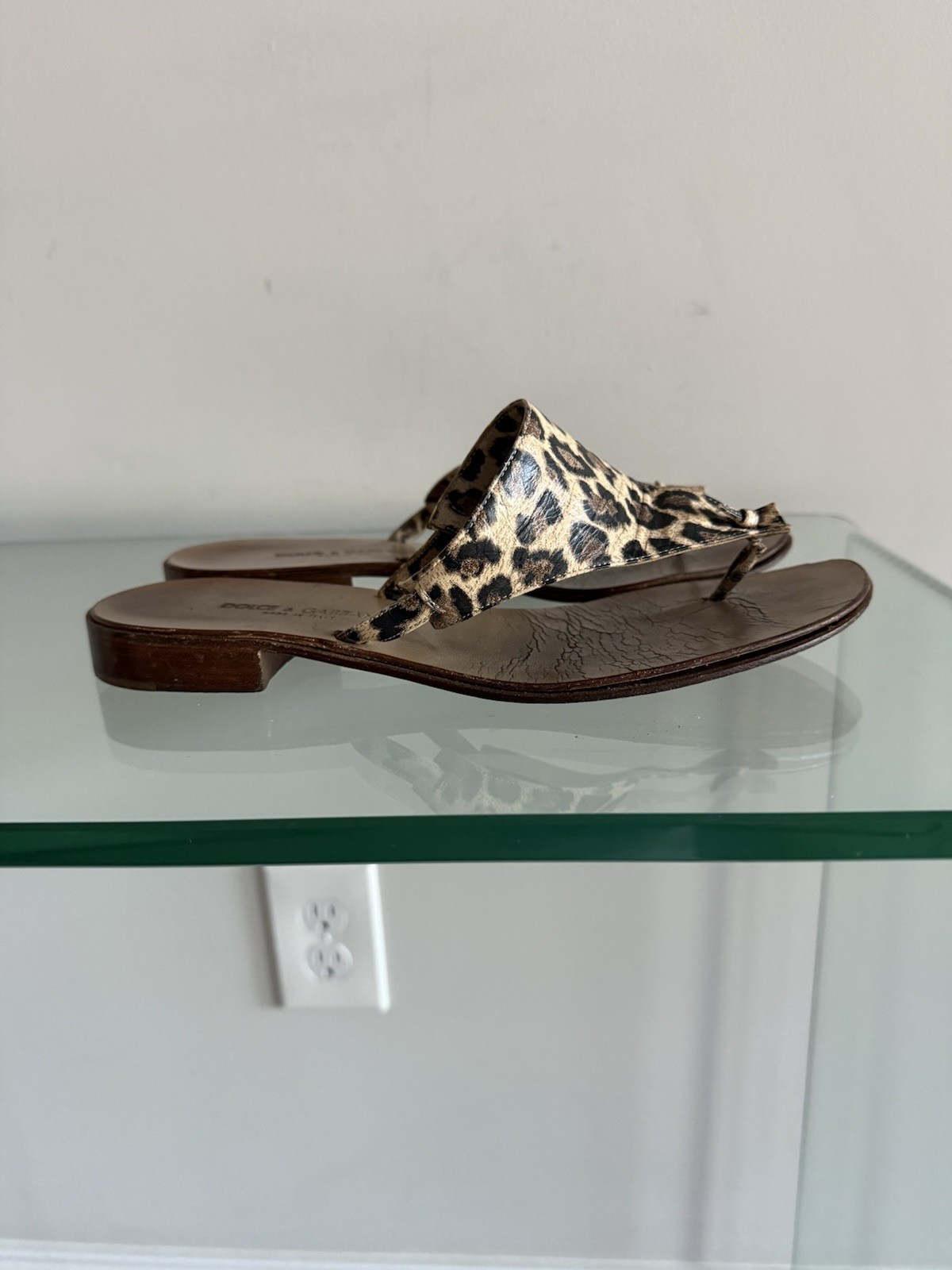 APL DOL & GABBANA SANDALI BASSI IN PELLE MISURA 39 MADE IN ITALY