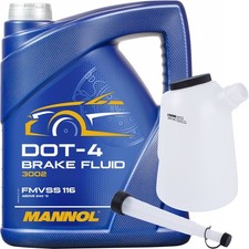 PŁYN HAMULCOWY MANNOL 5L DOT-4 BRAKE FLUID DOT4 + DZBANEK TECPO DZBANEK OLEJOWY 5L