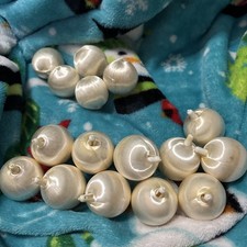 Lot Of 16 Satin Spun Silk Plastic Christmas Ball Ornaments 1" -5 Have No Hangers