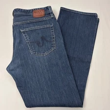 AG Adriano Goldschmied The Protege Straight Leg Mens 36x32 Jeans Dark Wash Denim