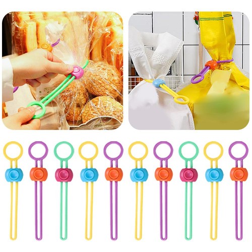 Chip Bag Clip, Snack Bags Clip di Sigillatura, Nastro Sigillante Colorato e Clip Too X3J8 - Foto 7 di 18
