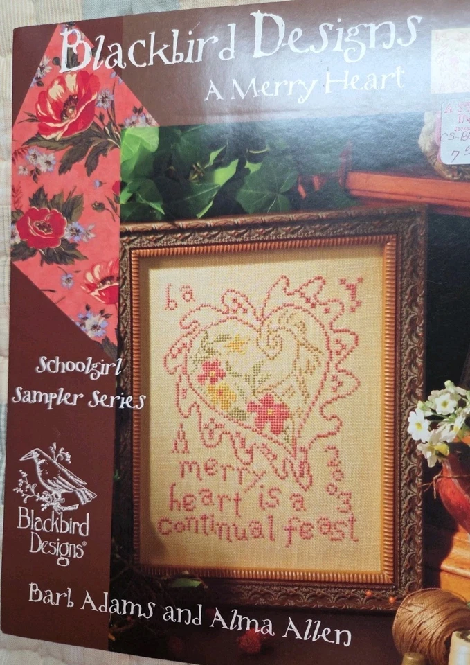 Blackbird Designs A Merry Heart Schoolgirl Sampler Series OOP Out Of Print - Image 2 of 2