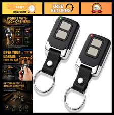 2-Pack Garage Door Opener Remote 2-Button Keychain, Easy Setup, Compatible wit
