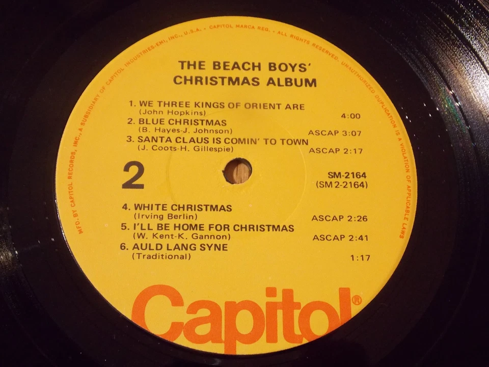 THE BEACH BOYS-Christmas Album~CAPITOL Vinyl LP Record~SM 2164~HOLIDAY~SHRINK - Image 4 of 4