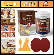 Wood Filler Putty - Paintable  Stainable, 9.87oz for Quick Wood Repair, Furnitu