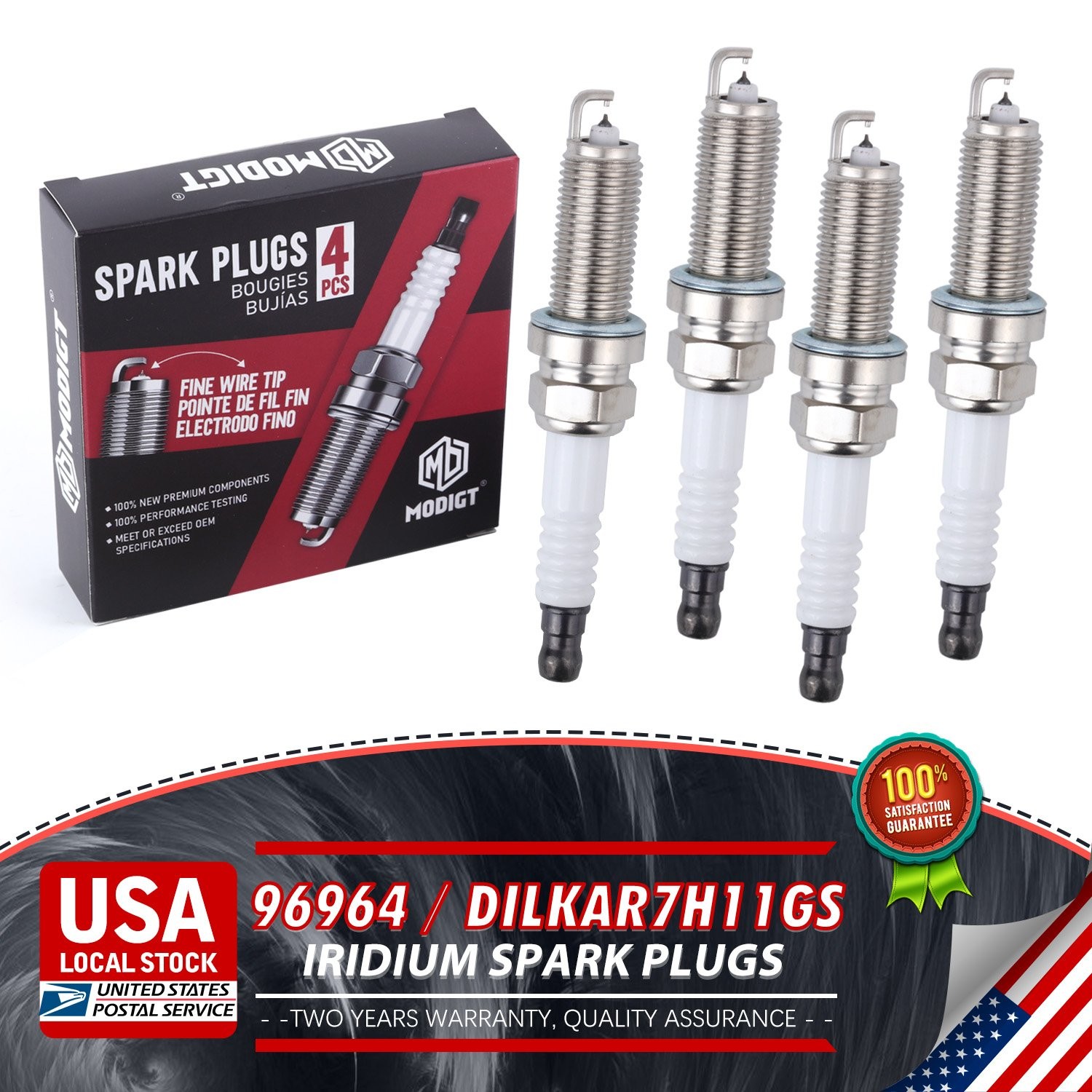 OEM 91578 For ngk DILKAR7G11GS 4 PCS Laser Iridium Spark Plugs for HONDA ACCORD