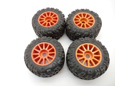4x Proline 40 Series MOAB 1/8 Monster Truck Tires on 23mm Hex Wheels Used (read)