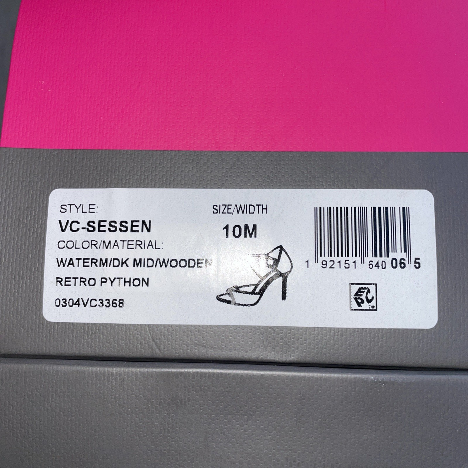 Vince Camuto Sessen, open toe python heels size 1… - image 8