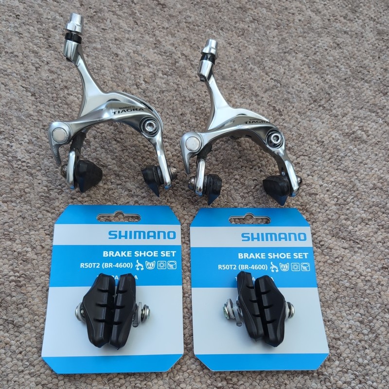 Shimano Tiagra BR-4500 road brake rim calipers with 39-49mm drop *WITH NEW PADS*