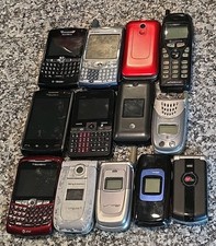 13 Various Phone Lot: Blackberry, Sony, Audiovox, Alcatel, Treo, Majority Works