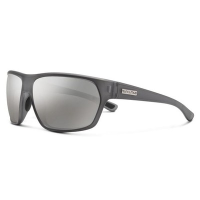 Suncloud Boone Sunglasses, Matte Silver Gray Frame, Polarized Silver Mirror Lens